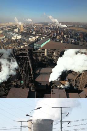 工业城市,钢厂,环境污染,碳排放,工厂